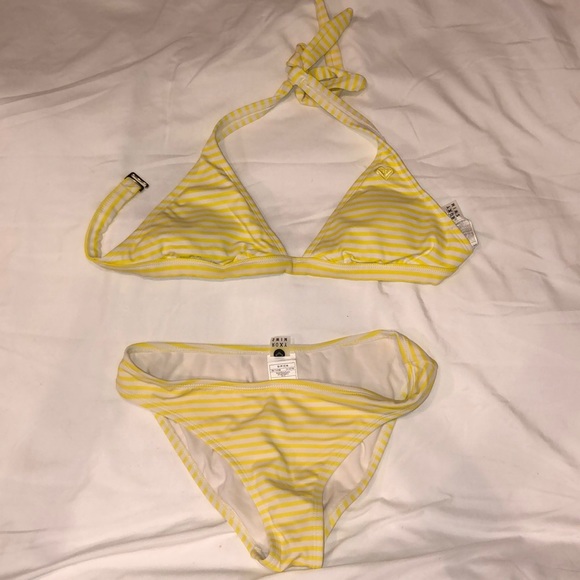 roxy striped bikini